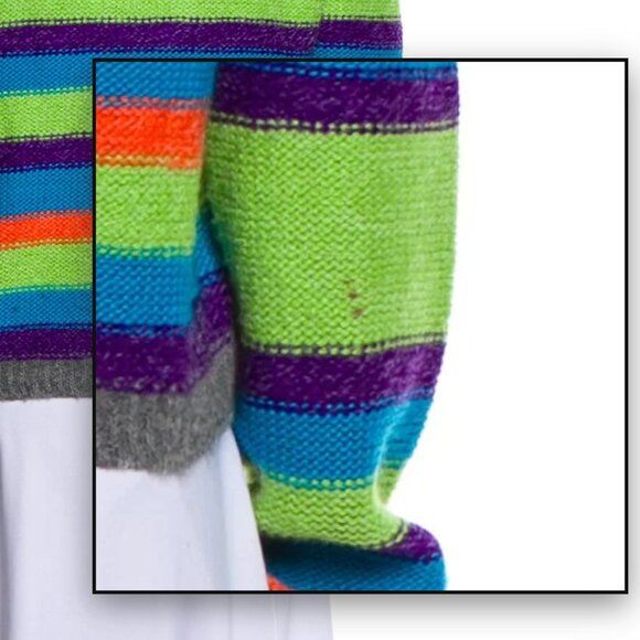 Andersson Bell Striped V-Neck Sweater Size - Picture 4 of 5